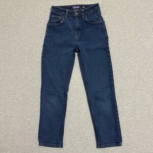 Patagonia Womens High Rise Straight Leg Jeans Dark Wash Blue Size 25 21600
